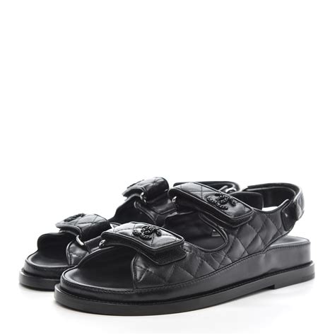 chanel velcro dad sandals